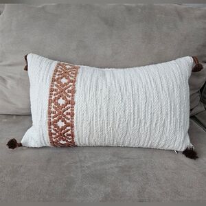 Threshold Cream/Rust lumbar pillow